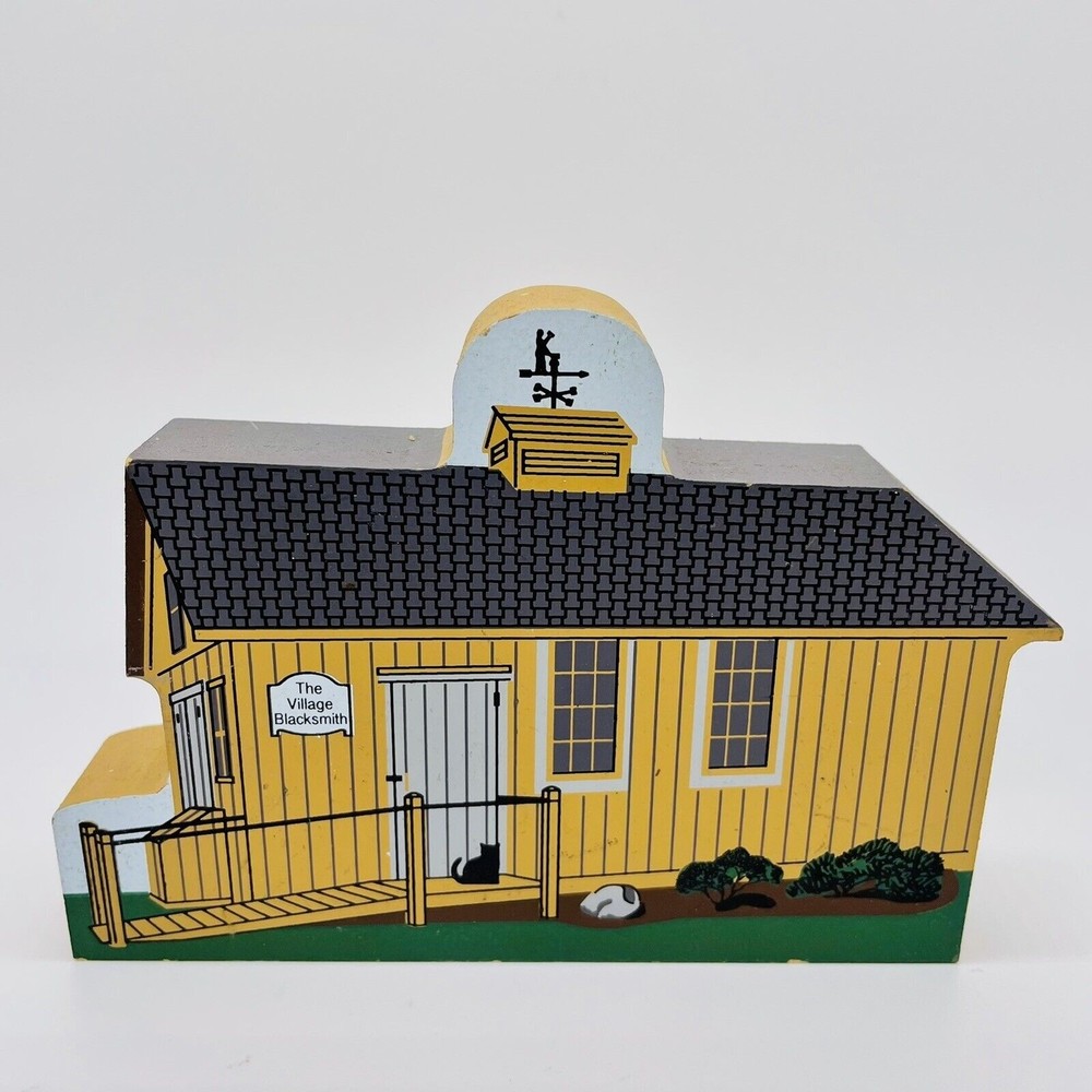 Rare The Cat's Meow Collectibles The Village Blacksmith Shop Signed 2000